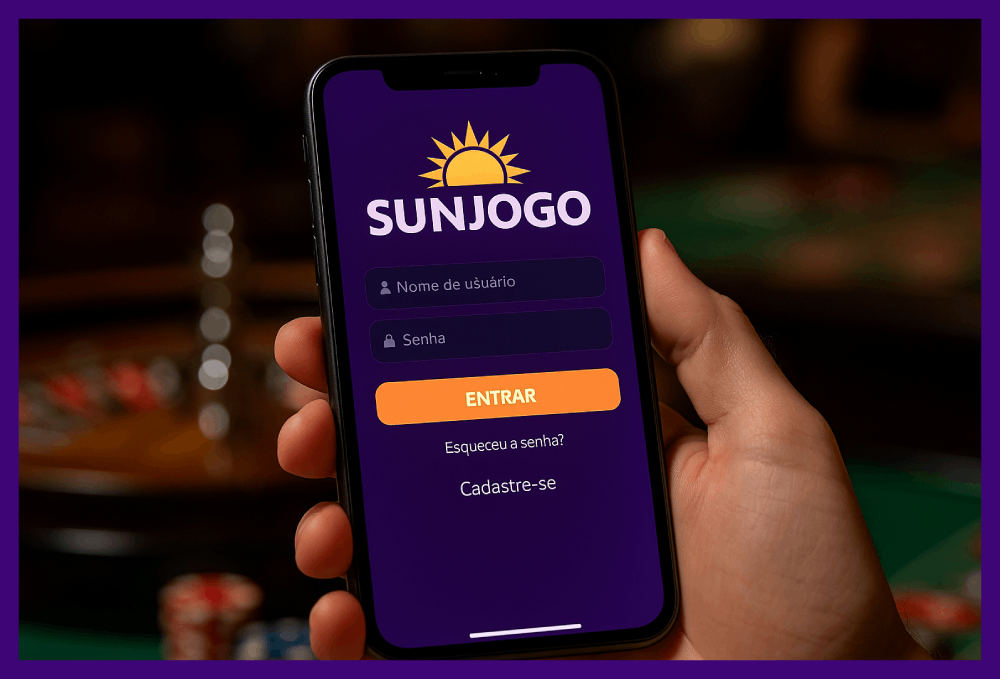 Criar uma nova Conta no plataforma SUNJOGO